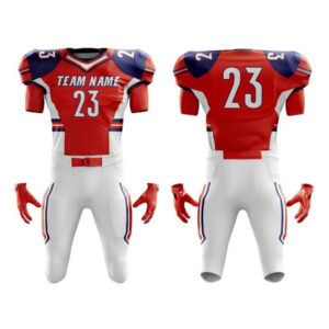 Red American football uniform