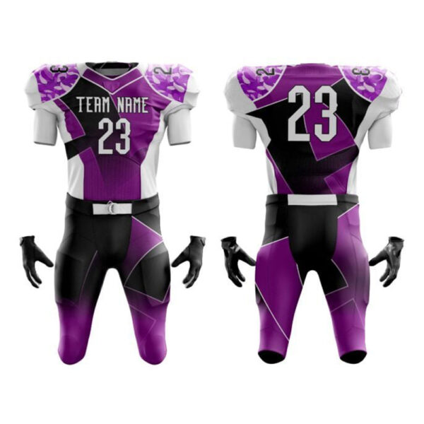 purple American football uniform