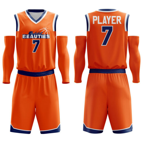 Orange Basketball Uniform Kit